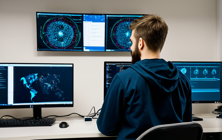Virtual Lab Setup**
"A focused cybersecurity student at a desk, working on a virtual lab setup with multiple virtual machines displayed on the screen, Kali Linux visible on one VM, complex network diagrams in the background, fully clothed, appropriate attire, professional workspace, safe for work, perfect anatomy, correct proportions, natural pose, high resolution, detailed, professional lighting."
**