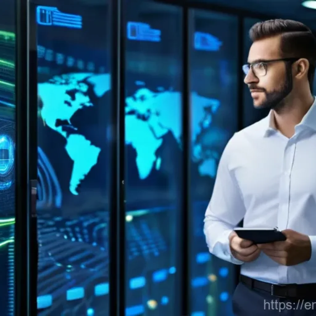 정보보안 자격증을 활용한 해외 취업 성공 사례 - **Prompt:** "A diverse cybersecurity professional, mid-30s, wearing smart business casual attire (e....