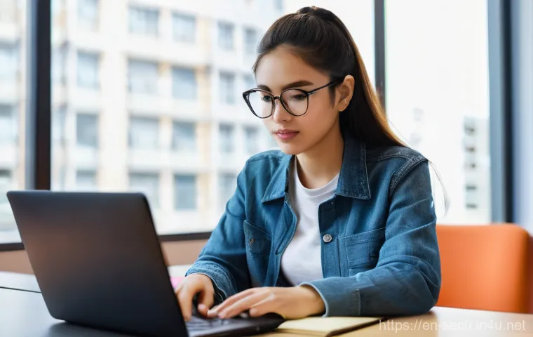 정보보안 자격증을 활용한 해외 취업 성공 사례 - **Prompt:** "A diverse cybersecurity professional, mid-30s, wearing smart business casual attire (e....