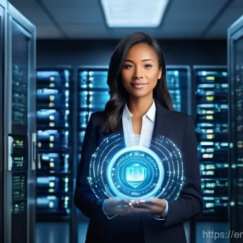 정보보안 자격증과 클라우드 보안의 연계성 - **Prompt:** A modern, diverse cybersecurity professional (e.g., a woman in her 30s, professionally d...