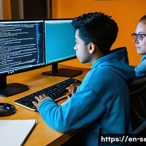 정보보안기사 실기 시험 대비 코딩 연습법 - **Prompt:** "A diverse group of three young adult cybersecurity students, wearing casual but modest ...